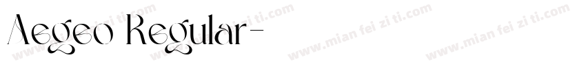 Aegeo Regular字体转换